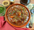 Frozen: Beef Bourguignon with red wine, shallots and mushrooms. Serves two