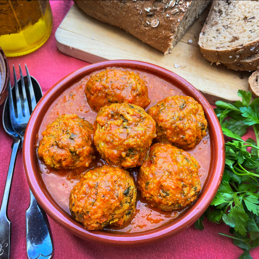 Frozen:  Persian lamb, coriander and rice kofta in spiced tomato sauce. Serves two